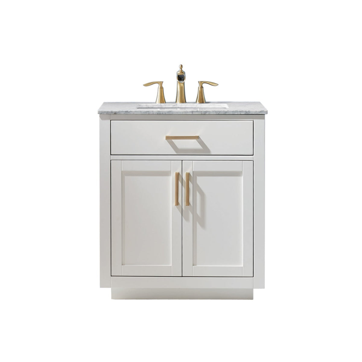 Altair Designs 30" single vanity with top - 531030-WH-CA-NM