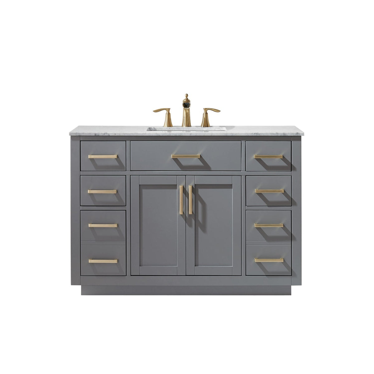 Altair Designs 48" single vanity with top - 531048-WH-CA-NM