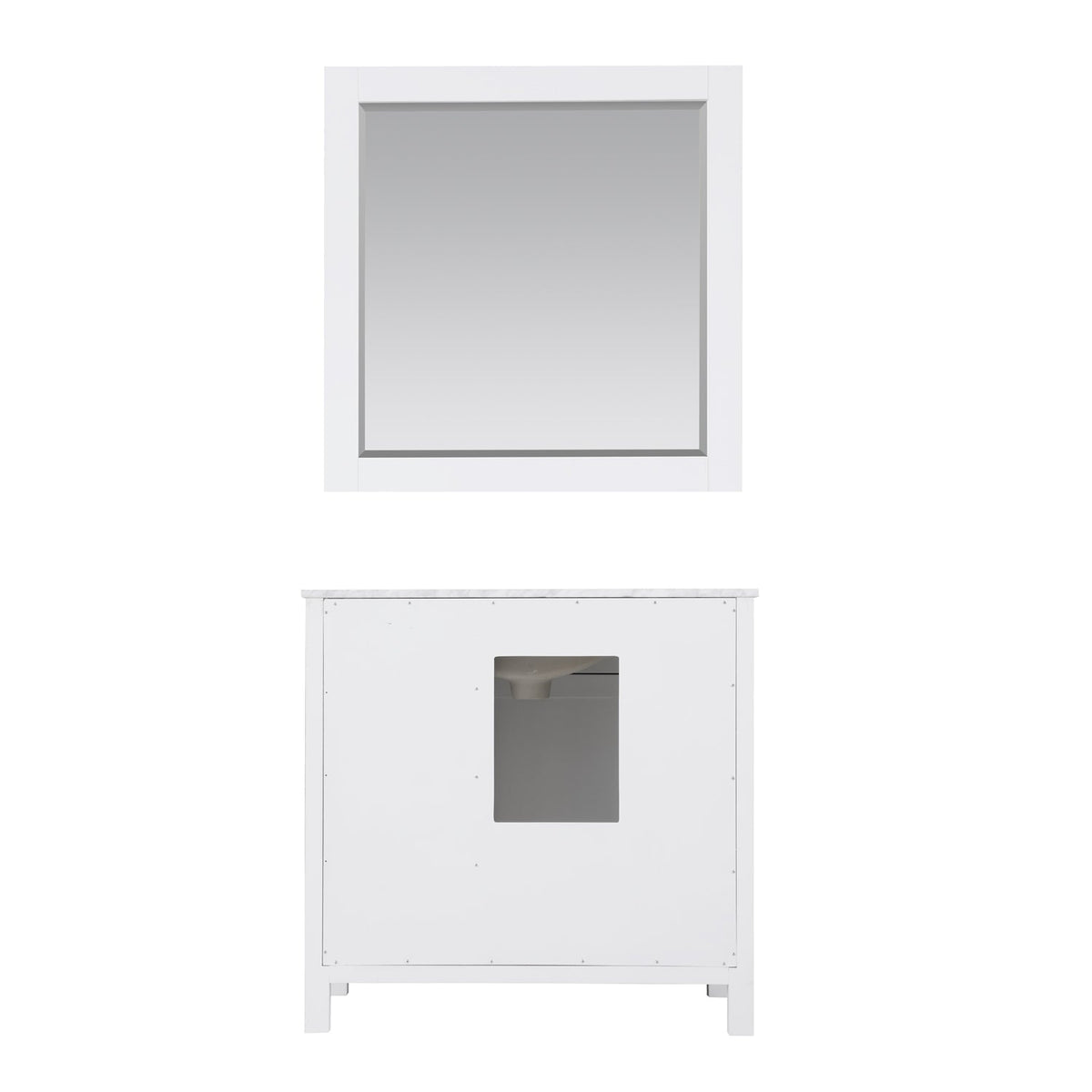 Altair Designs 36" single vanity with top - 536036-WH-CA-NM