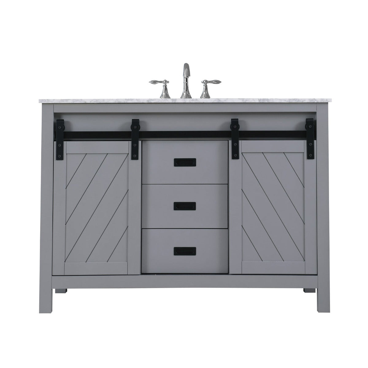 Altair Designs 48" single vanity with top - 536048-WH-CA-NM