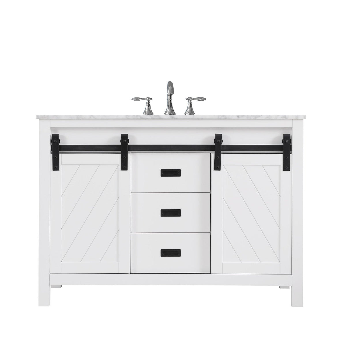 Altair Designs 48" single vanity with top - 536048-WH-CA-NM