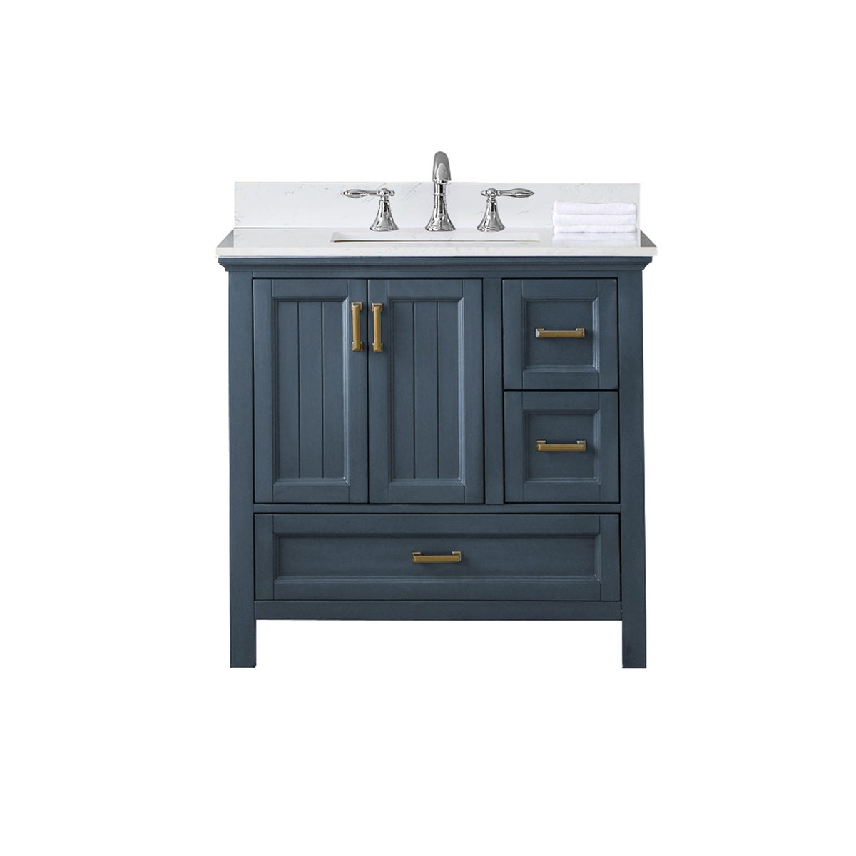 Altair Designs 36" single vanity with top - 538036-WH-CA-NM