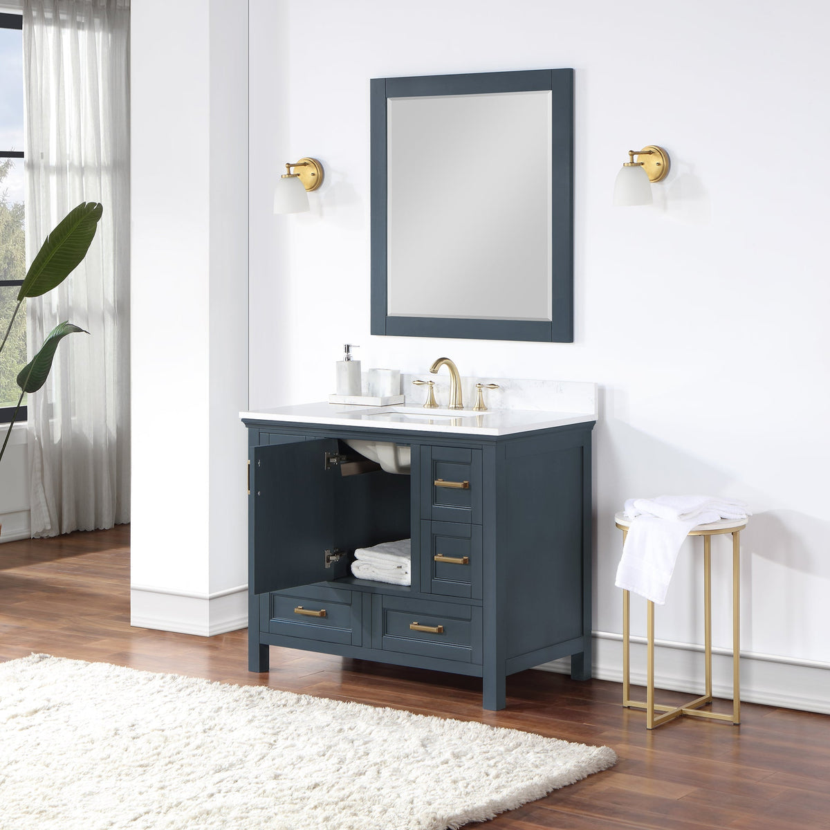 Altair Designs  42" single vanity with top - 538042-CB-AW-NM