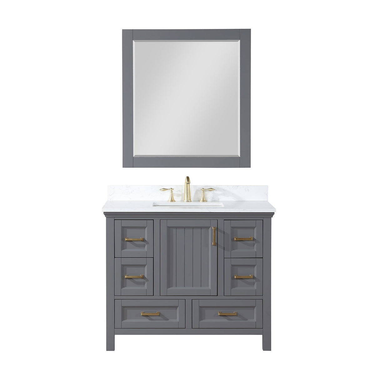 Altair Designs  42" single vanity with top - 538042-CB-AW-NM