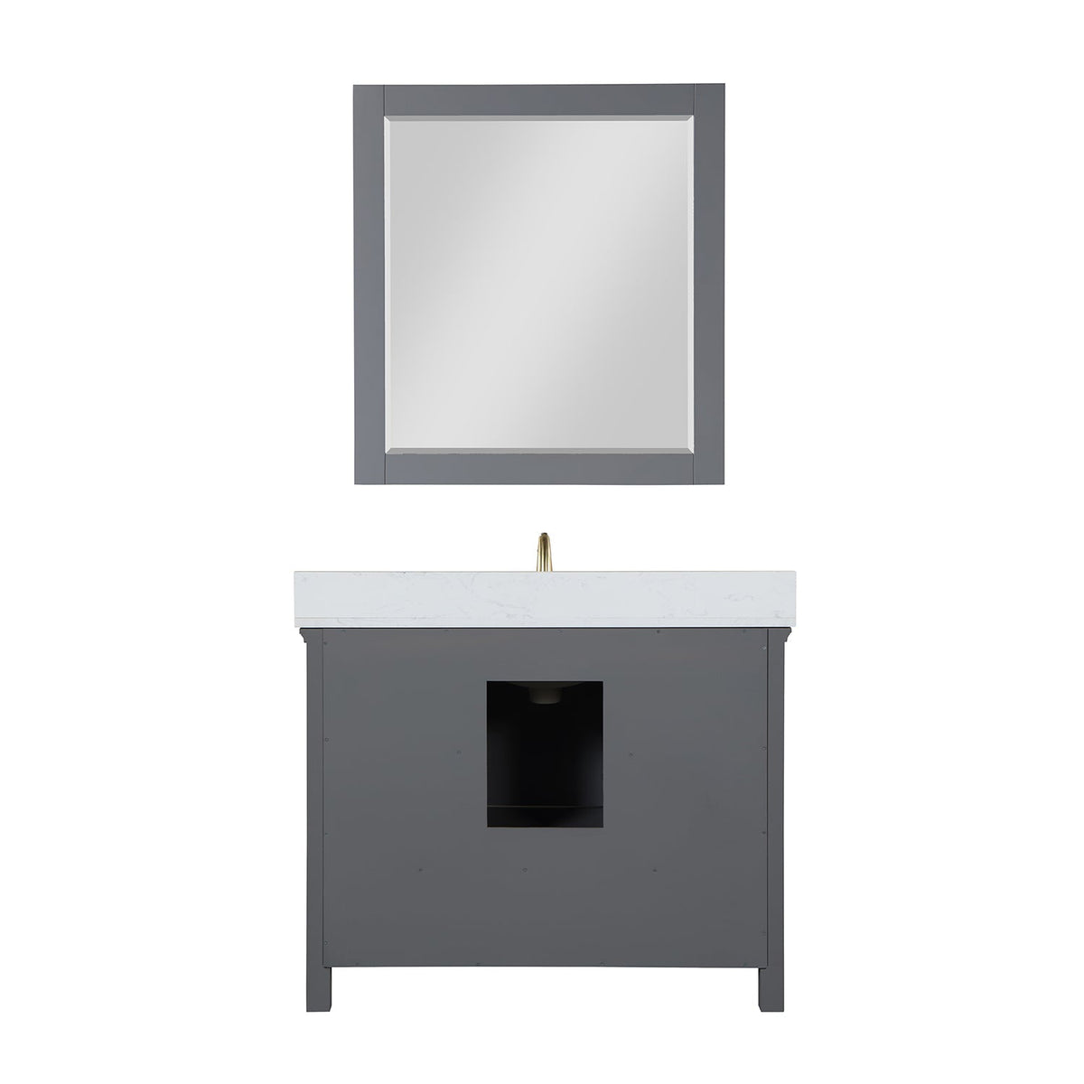 Altair Designs  42" single vanity with top - 538042-CB-AW-NM
