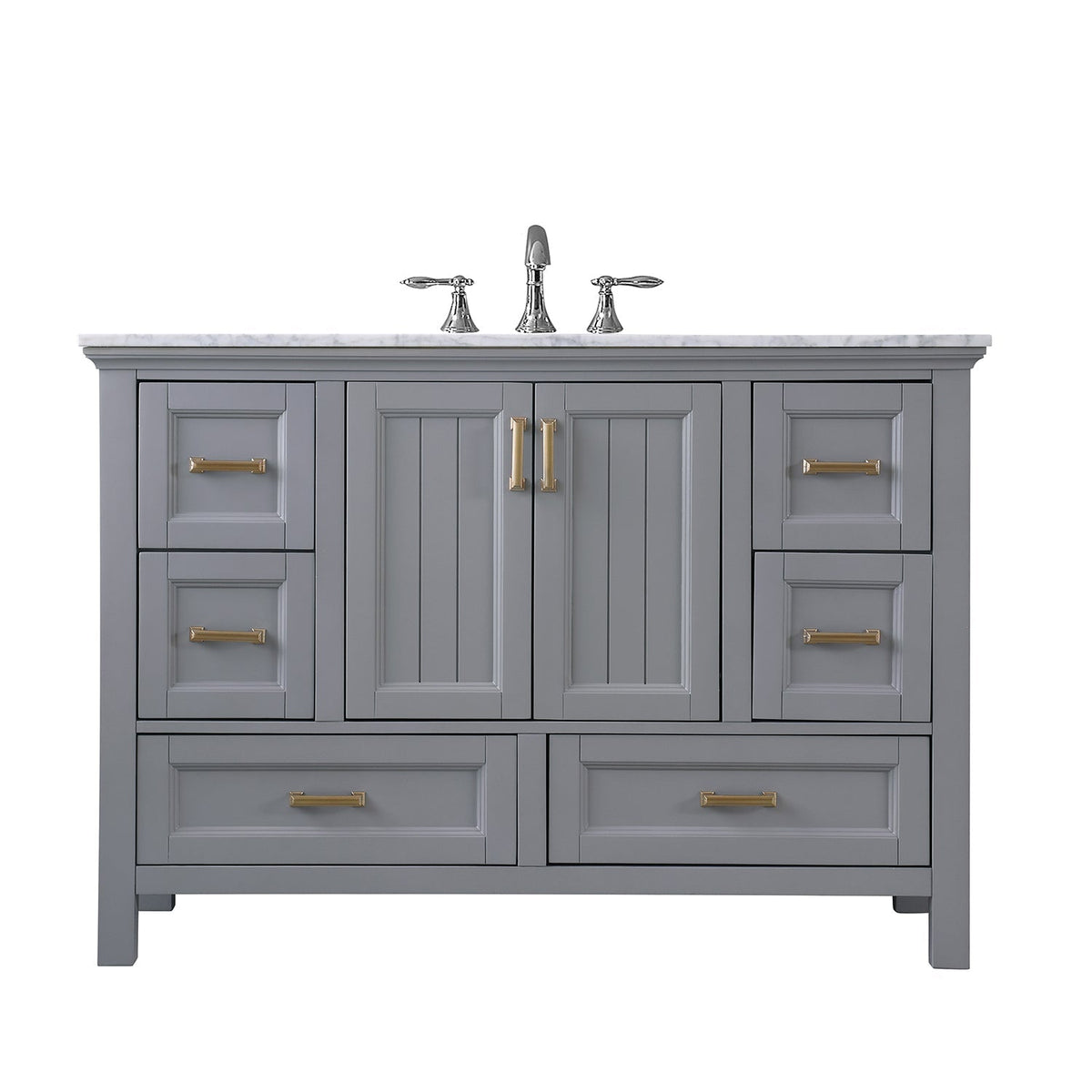 Altair Designs 48" single vanity with top - 538048-WH-CA-NM