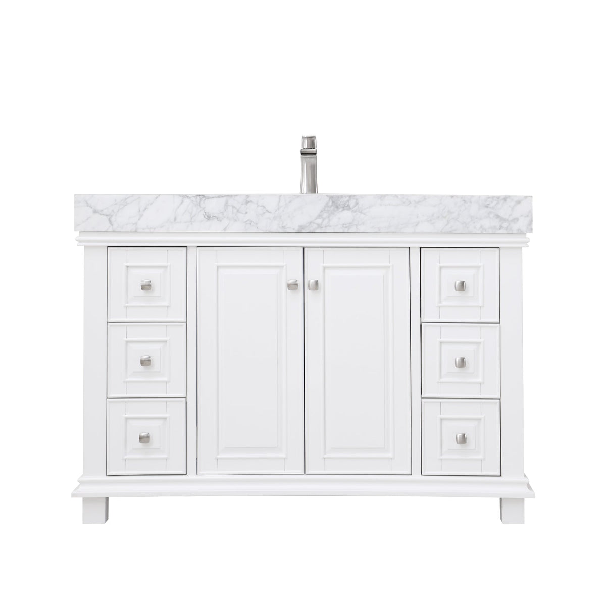 Altair Designs 48" single vanity with top - 539048-WH-CA-NM