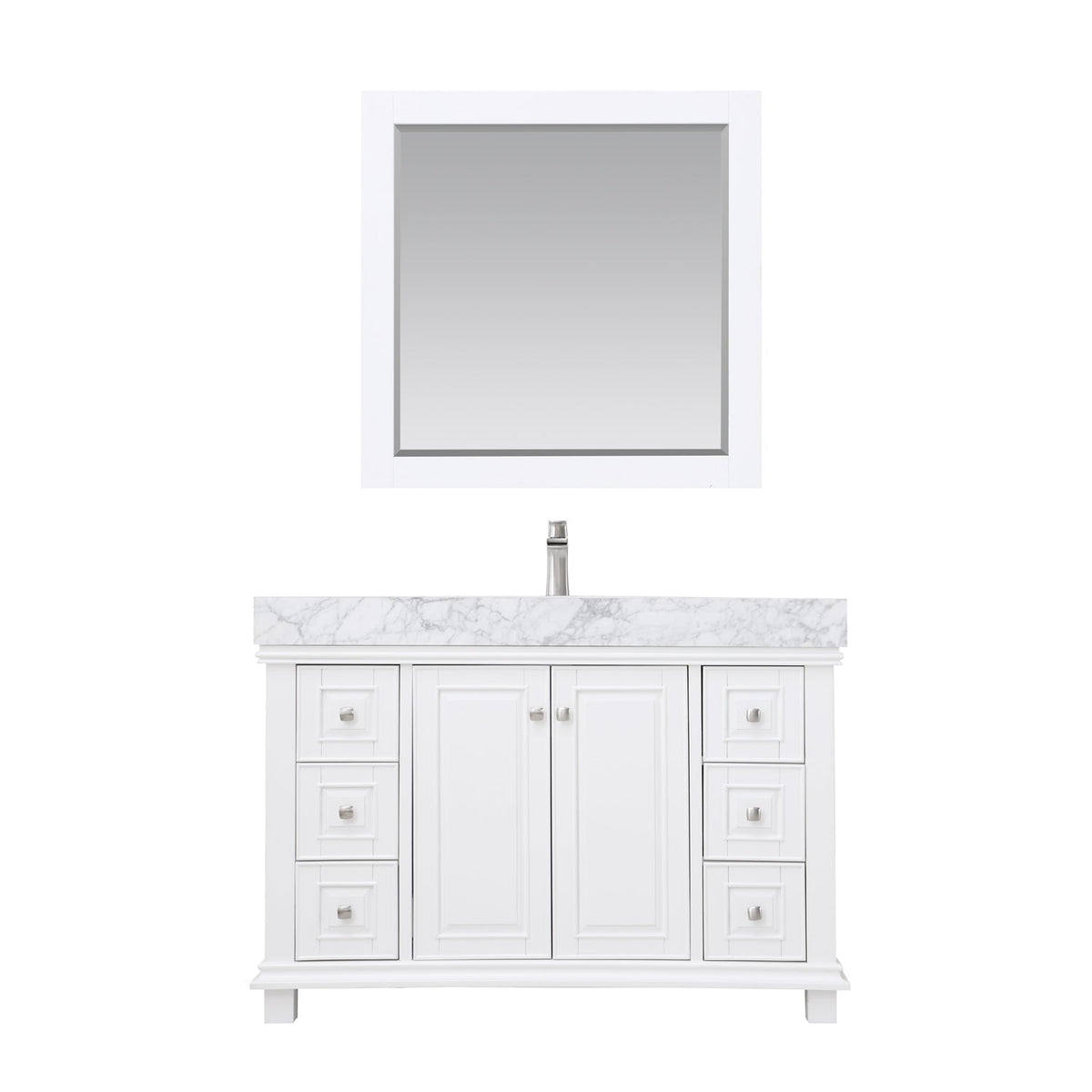 Altair Designs 48" single vanity with top - 539048-WH-CA-NM