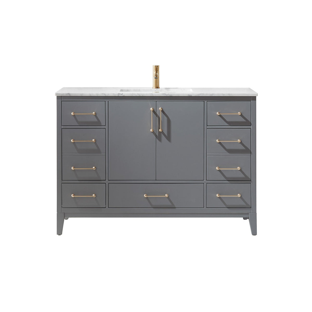Altair Designs 48" single vanity with top - 541048-WH-CA-NM