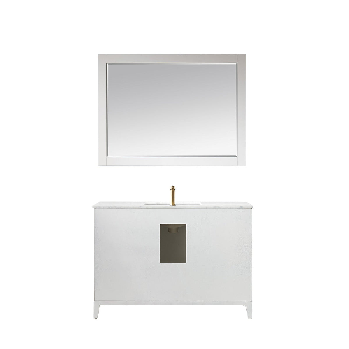 Altair Designs 48" single vanity with top - 541048-WH-CA-NM