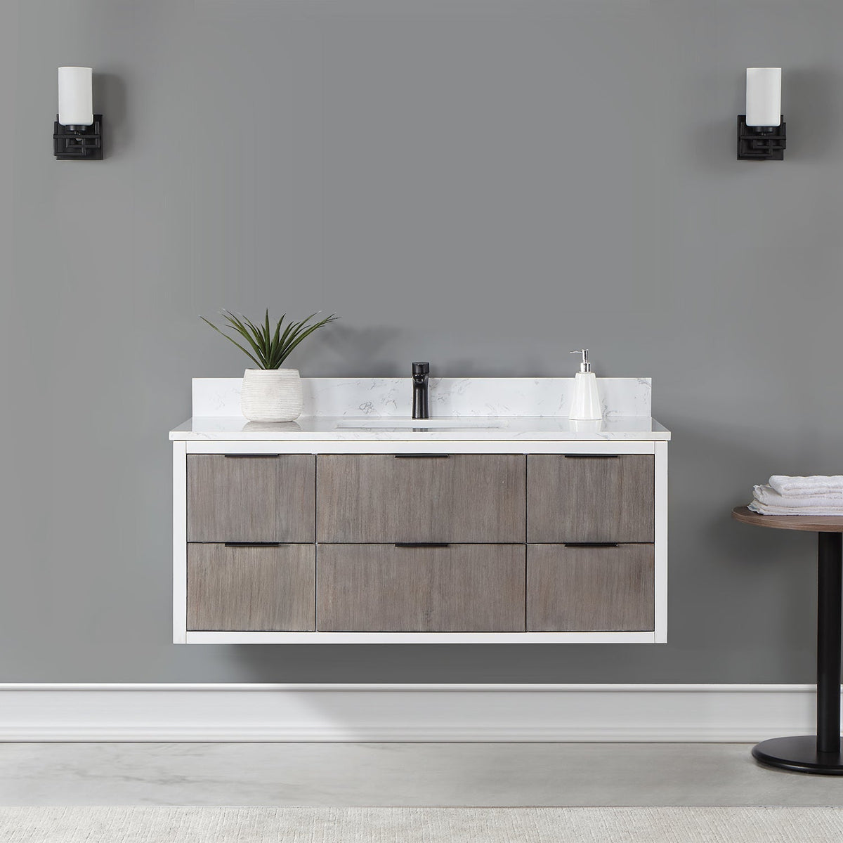Altair Designs 30" single vanity with top - 547030-WP-AW-NM