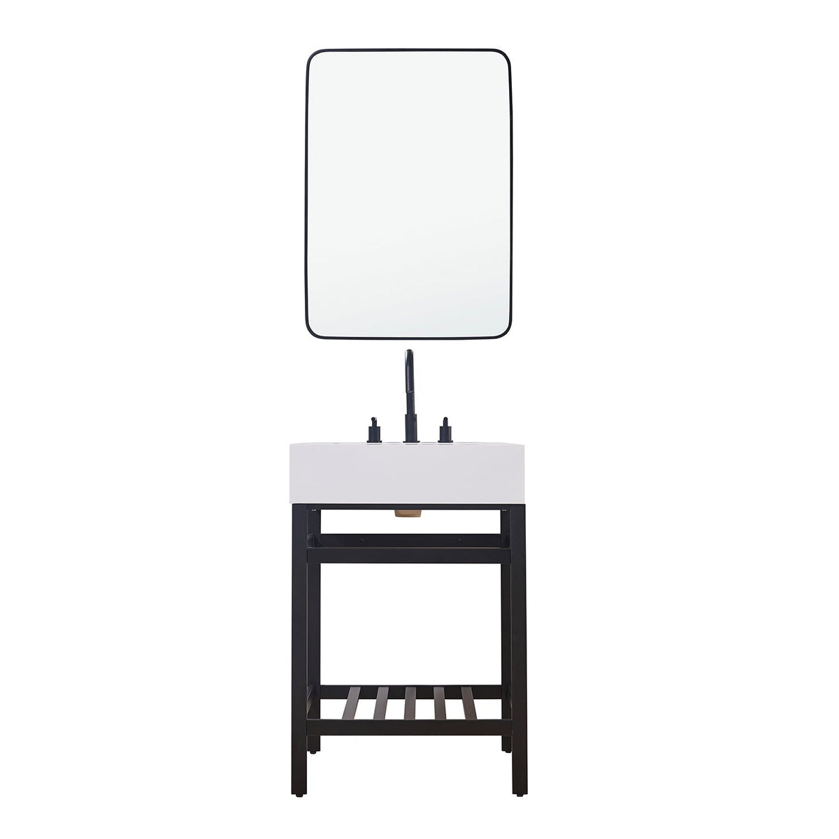 Altair Designs 24" single vanity with top - 70024-SWAP-MB-NM