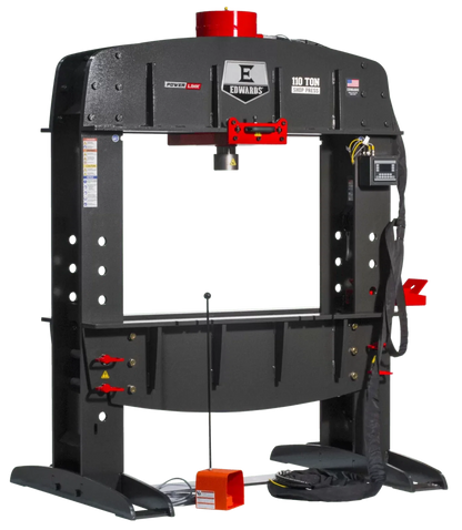 EDWARDS 110 Ton Shop Press w/ PLC & Portable Power Unit 1 Phase, 230V - ED9-HAT9060
