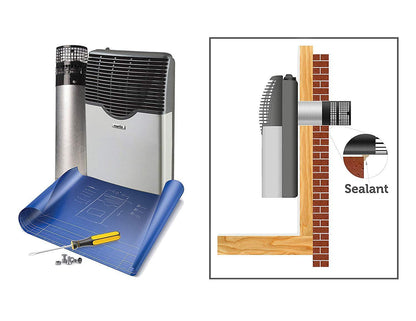 Martin MDV12VP 11000 BTU Direct Vent Thermostatic Built-In Propane Wall Heater Furnace New