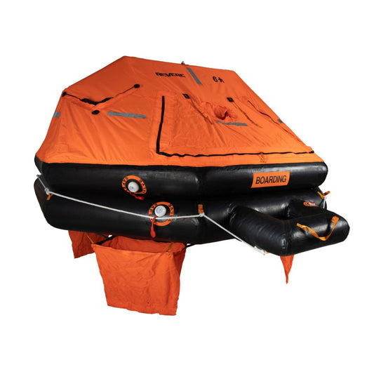 Revere 6-25 Person B-Pack , USCG/SOLAS Approved Round Container Life raft with cradle - 45-REV-CGS-6R-B